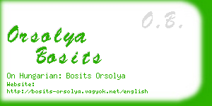 orsolya bosits business card